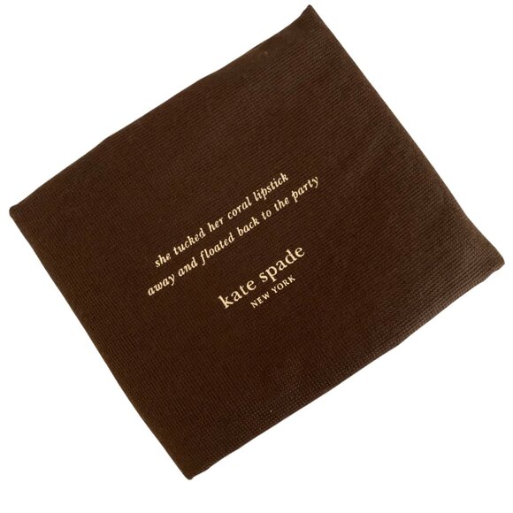 Kate Spade New York Brown Drawstring Storage/Dust Bag with Red String /M… - Picture 2 of 5